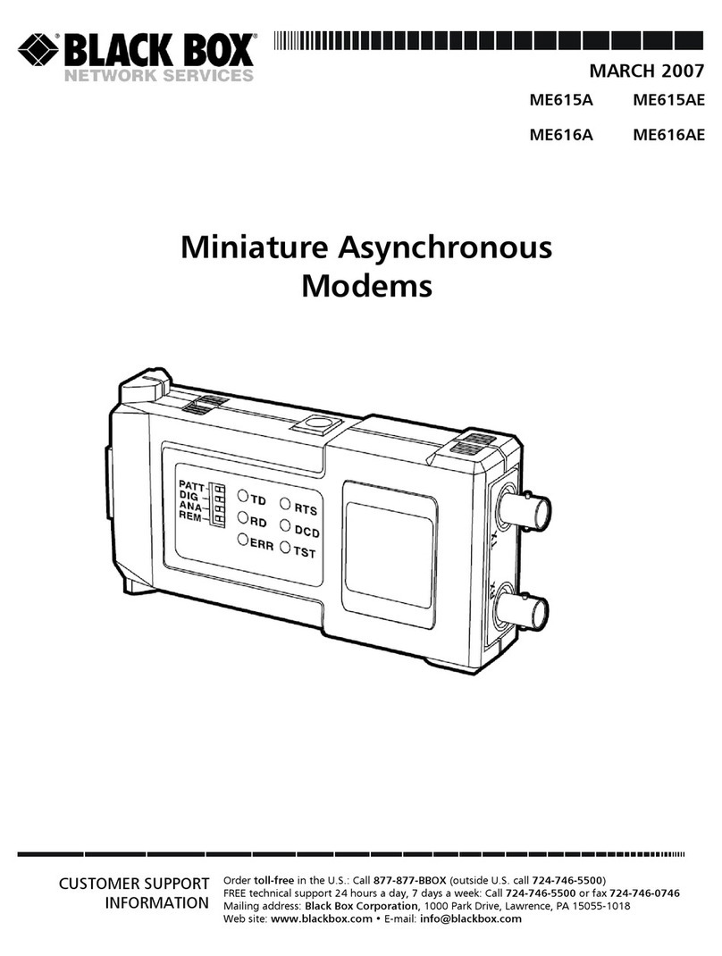 Black Box ME615A User manual Black Box ME615A User manual