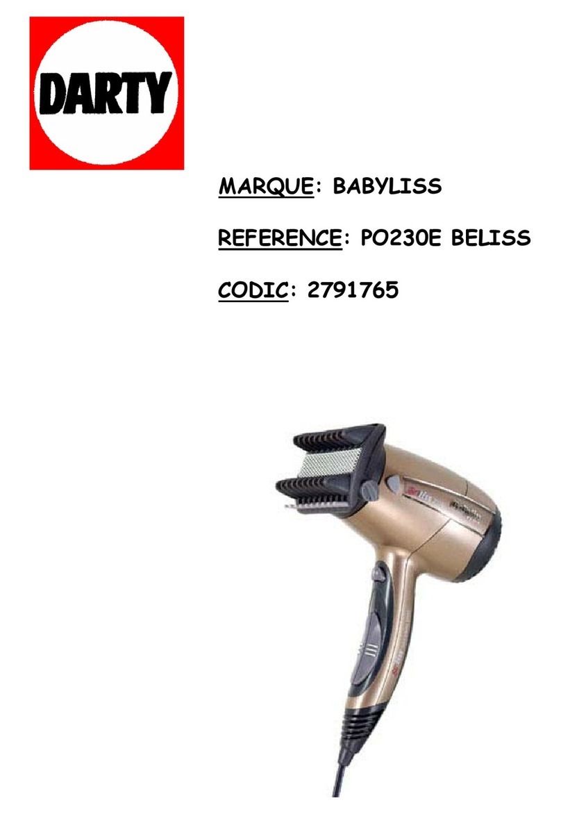 BaByliss BELISS PO230E User manual
