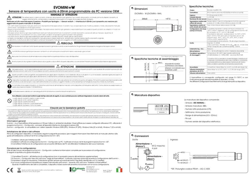 ITALCOPPIE SENSORI EVOMINI+W user manual