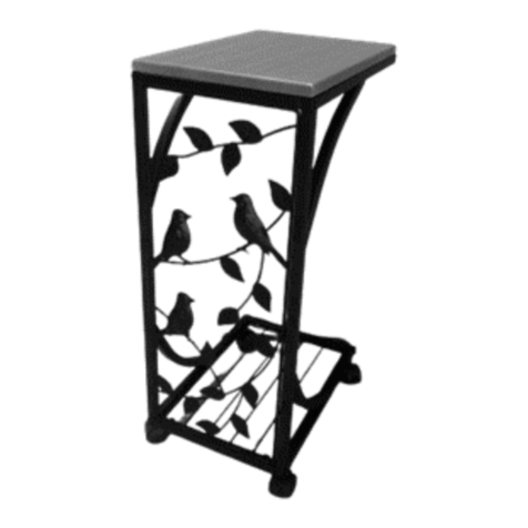 Casa Bonita Bird Design Rolling Side Table Assembly instructions/Instructions for use