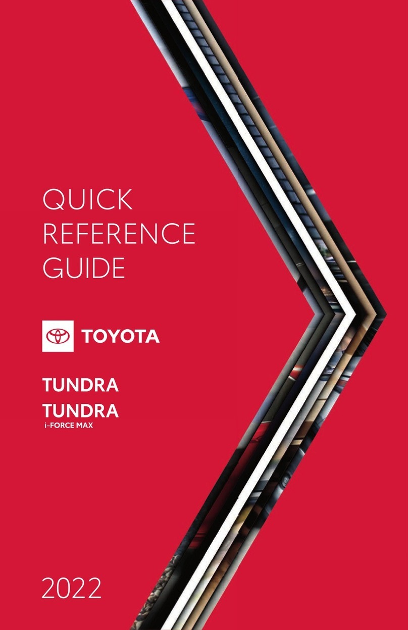 Toyota Tundra 2022 Quick reference guide