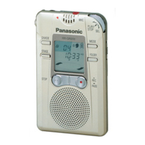 Panasonic RRQR100 - IC RECORDER User manual