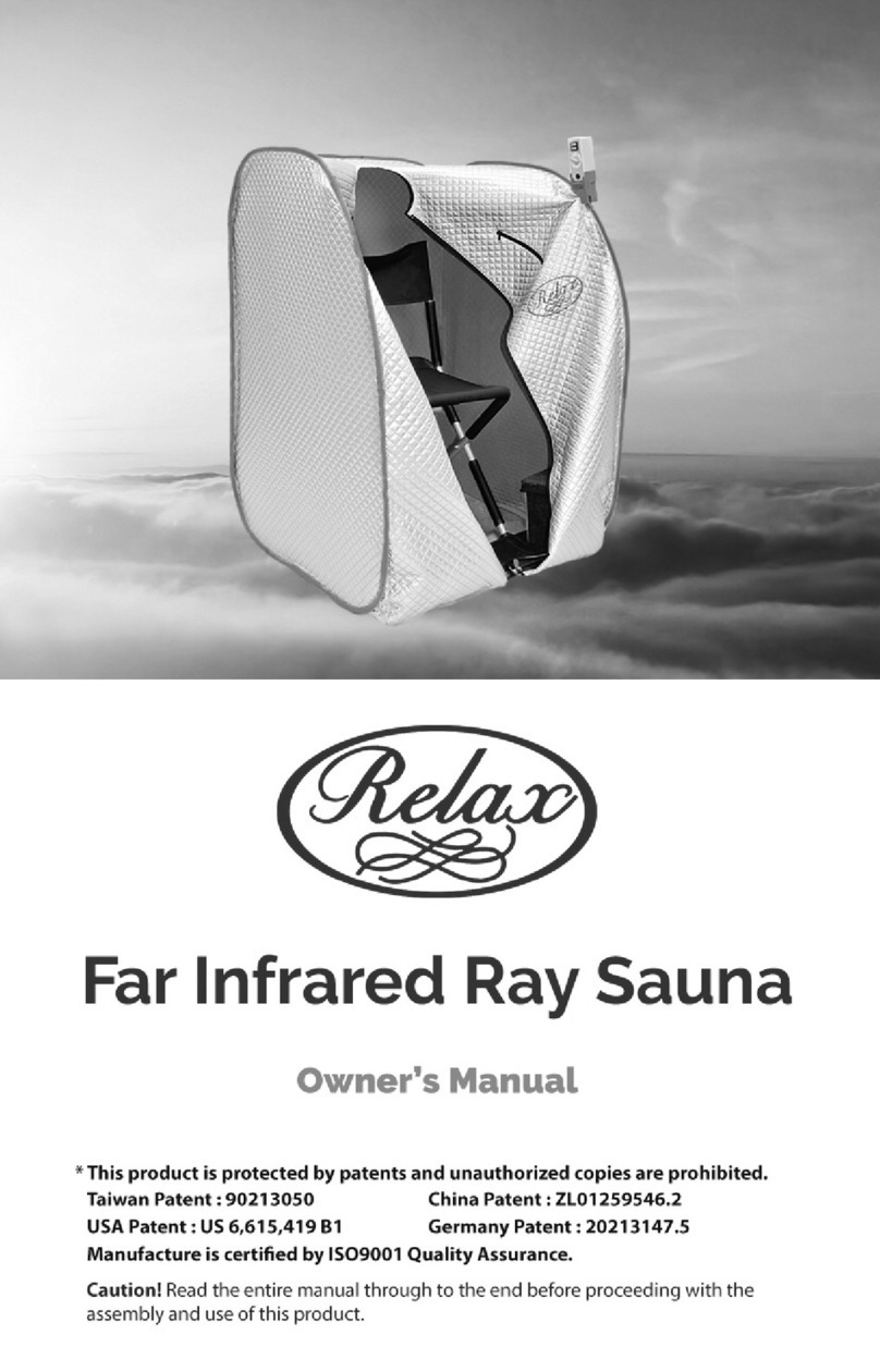 Relax Far Infrared Ray Sauna owner's manual Relax Far Infrared Ray Sauna owner's manual