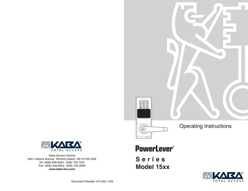 Kaba PowerLever 15 Series operating instructions