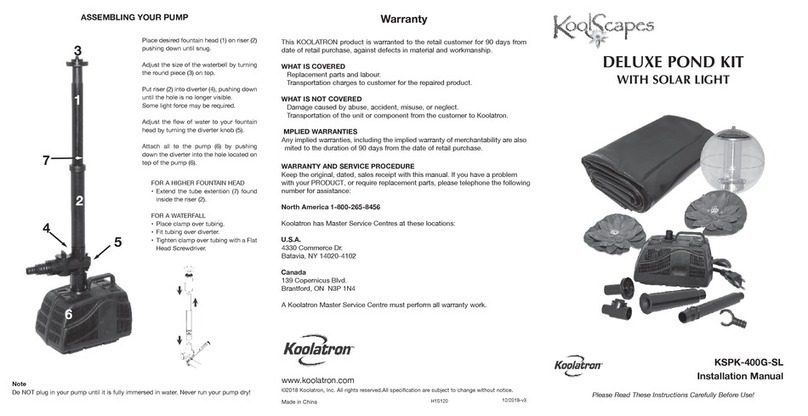 Koolatron KoolScapes KSPK-400G-SL installation manual