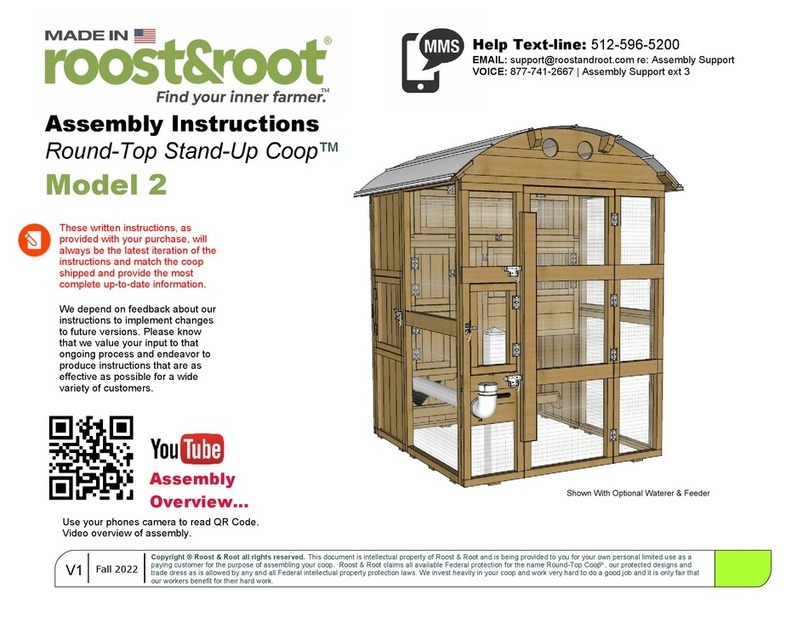 roost&root Round-Top Walk-In Coop 2 Assembly instructions