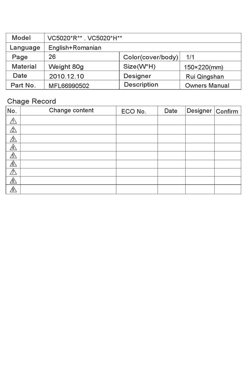 LG VC5020 R Series owner's manual