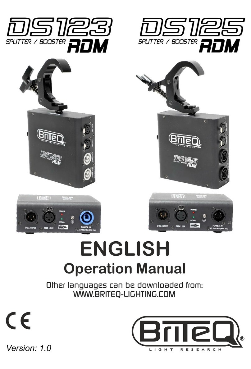 Briteq DS123-RDM Operation manual