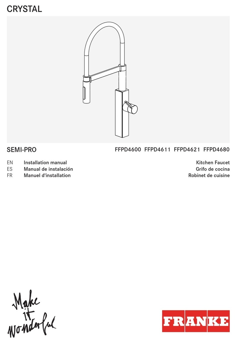 Franke CRYSTAL SEMI-PRO FFPD4600 installation manual