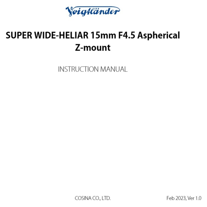 VOIGTLANDER SUPER WIDE-HELIAR 15mm F4.5 Aspherical III instruction manual VOIGTLANDER SUPER WIDE-HELIAR 15mm F4.5 Aspherical III instruction manual