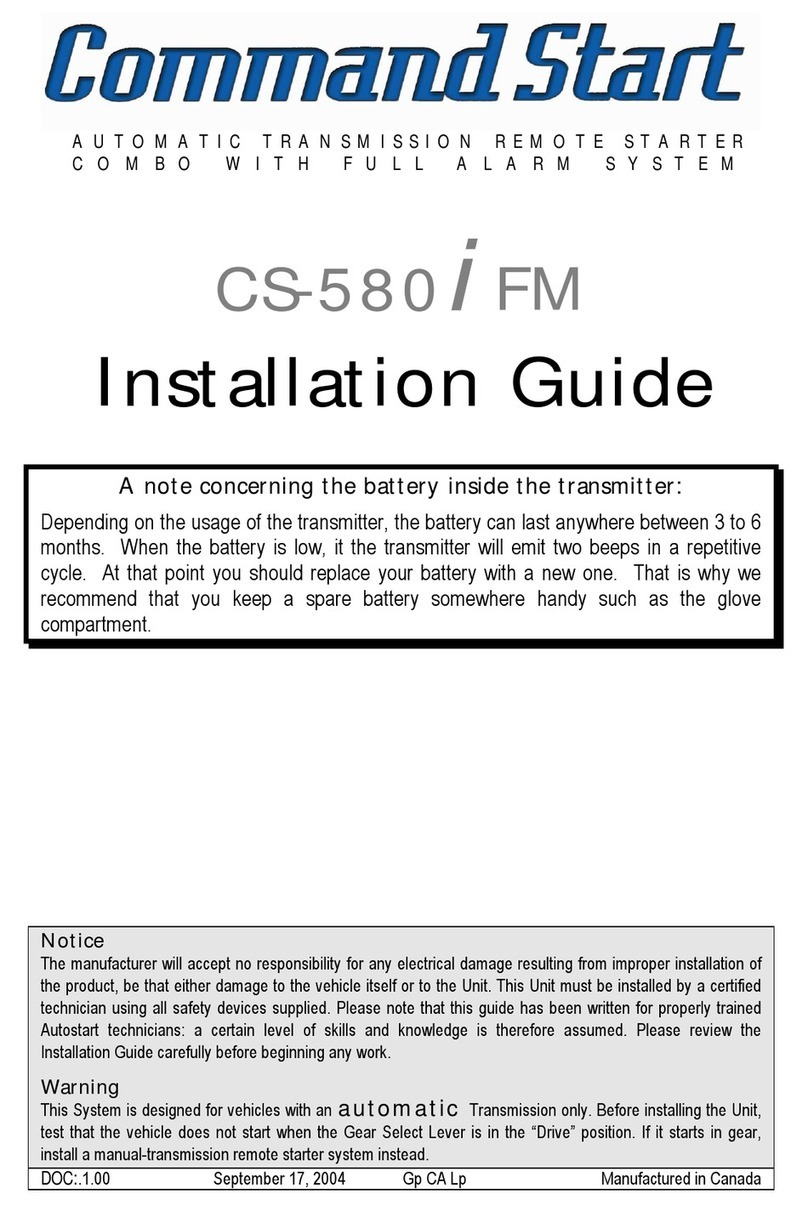 Command Start CS-580i FM installation guide Command Start CS-580i FM installation guide