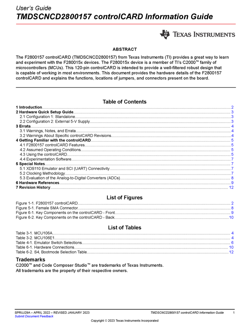 Texas Instruments TMDSCNCD2800157 Technical manual