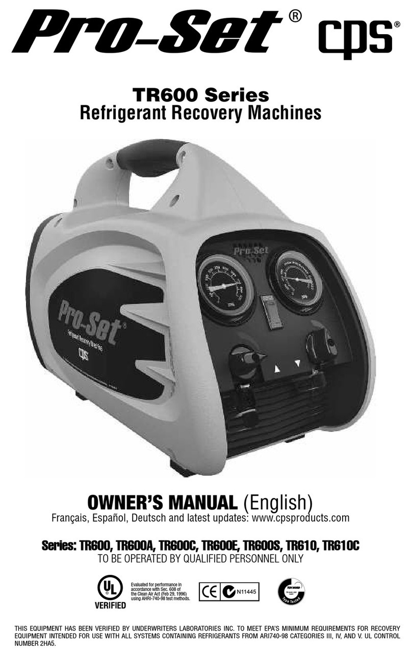CPS Pro-Set TR600A Series owner's manual