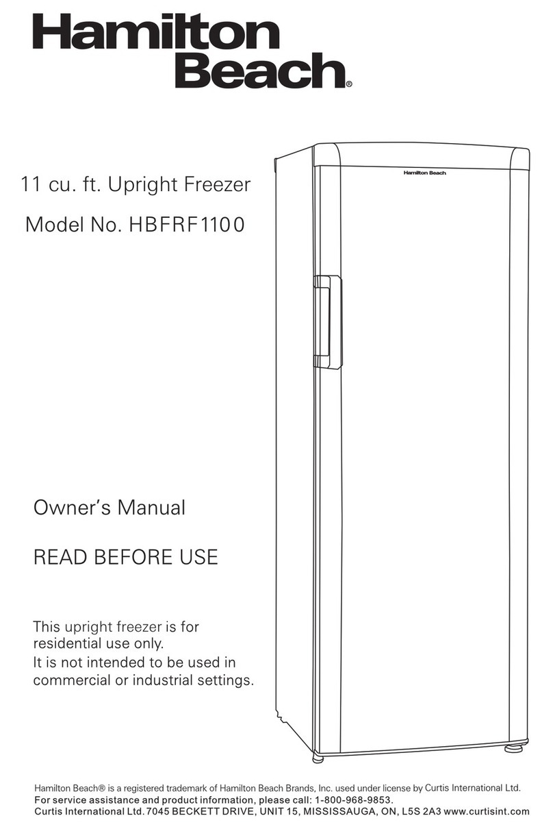 Hamilton Beach HBFRF1100 owner's manual