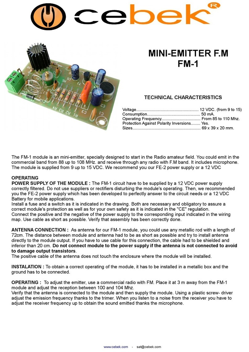 CEBEK FM-1 quick start guide
