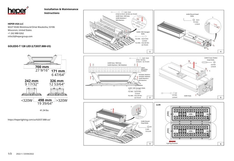 HEPER GOLEDO-T 128 LED Installation and operating instructions