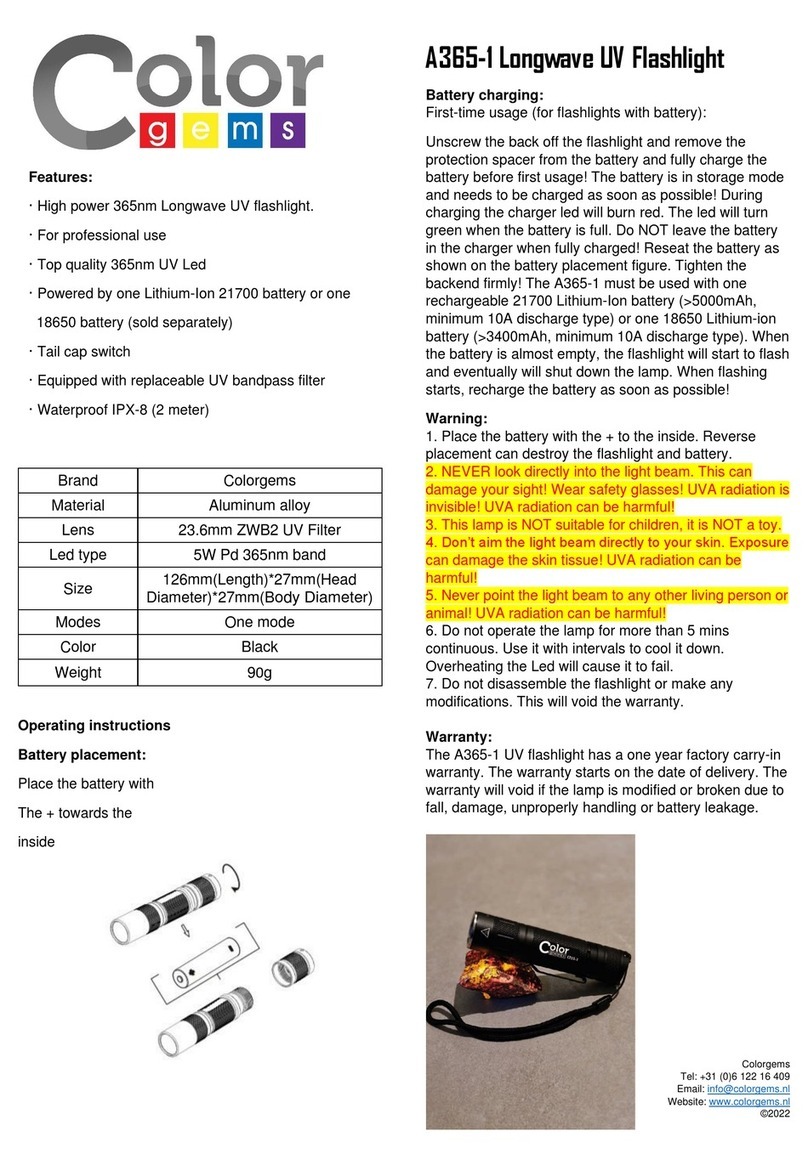ColorGems A365-1 User manual