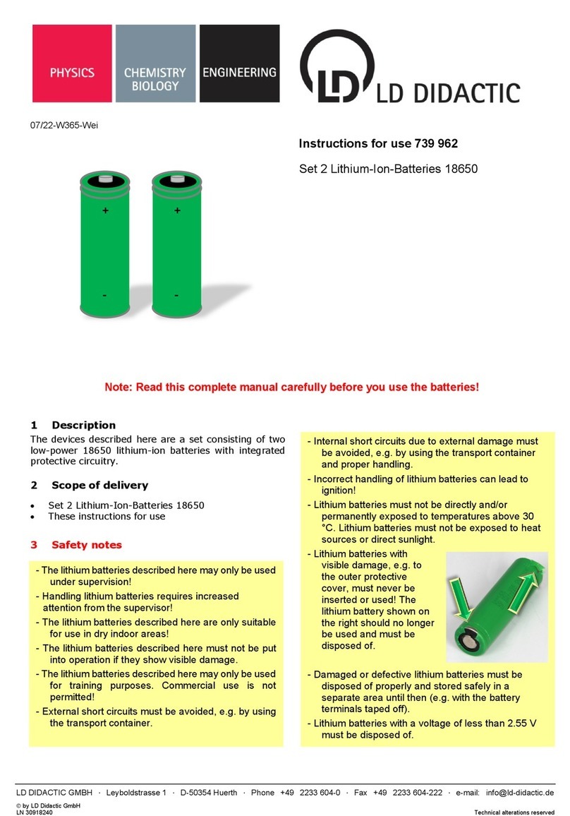LD Didactic 18650 Instructions for use