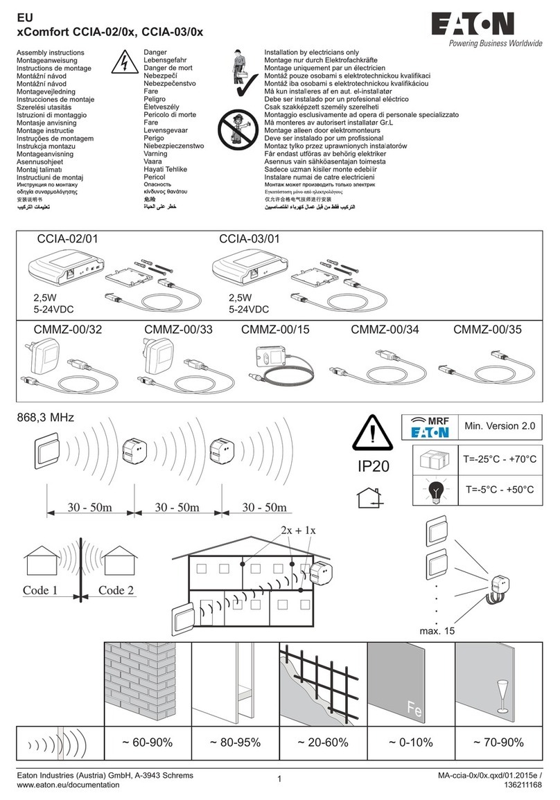 Eaton xComfort CCIA-02/0x Assembly instructions