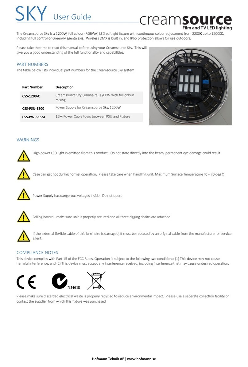 Creamsource SKY user guide Creamsource SKY user guide