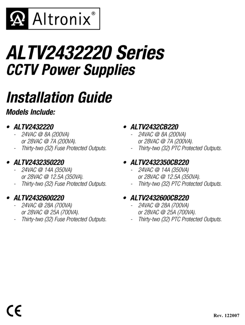 Altronix ALTV2432220 Series User manual