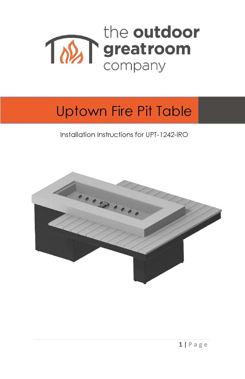 Outdoor GreatRoom Company Uptown UPT-1242-IRO installation instructions
