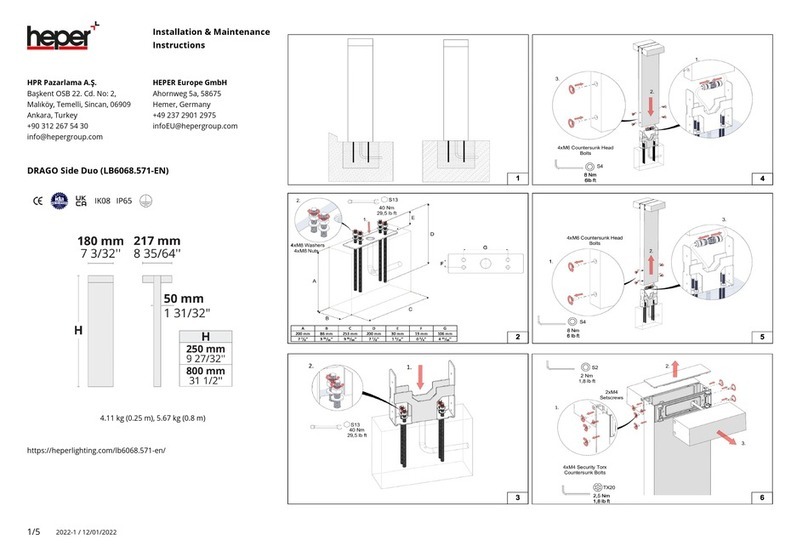 HEPER DRAGO Side Duo Installation and operating instructions HEPER DRAGO Side Duo Installation and operating instructions