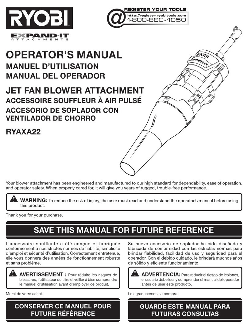 Ryobi EXPAND-IT RYAXA22 Operator's manual