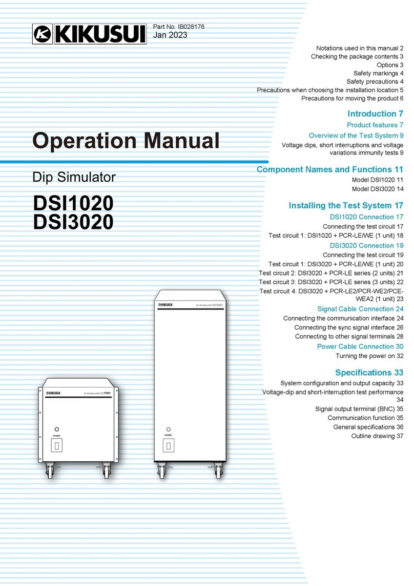 Kikusui DSI1020 Operation manual