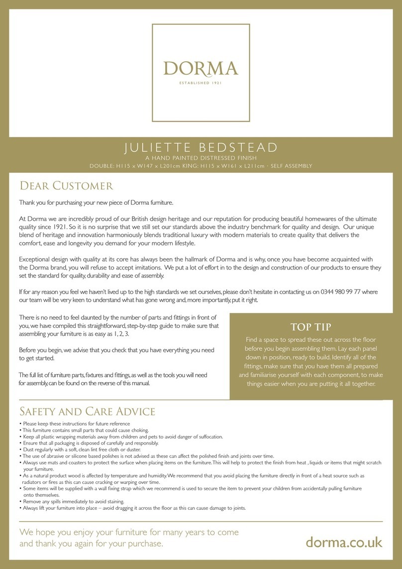 Dorma JULIETTE BEDSTEAD Assembly instructions