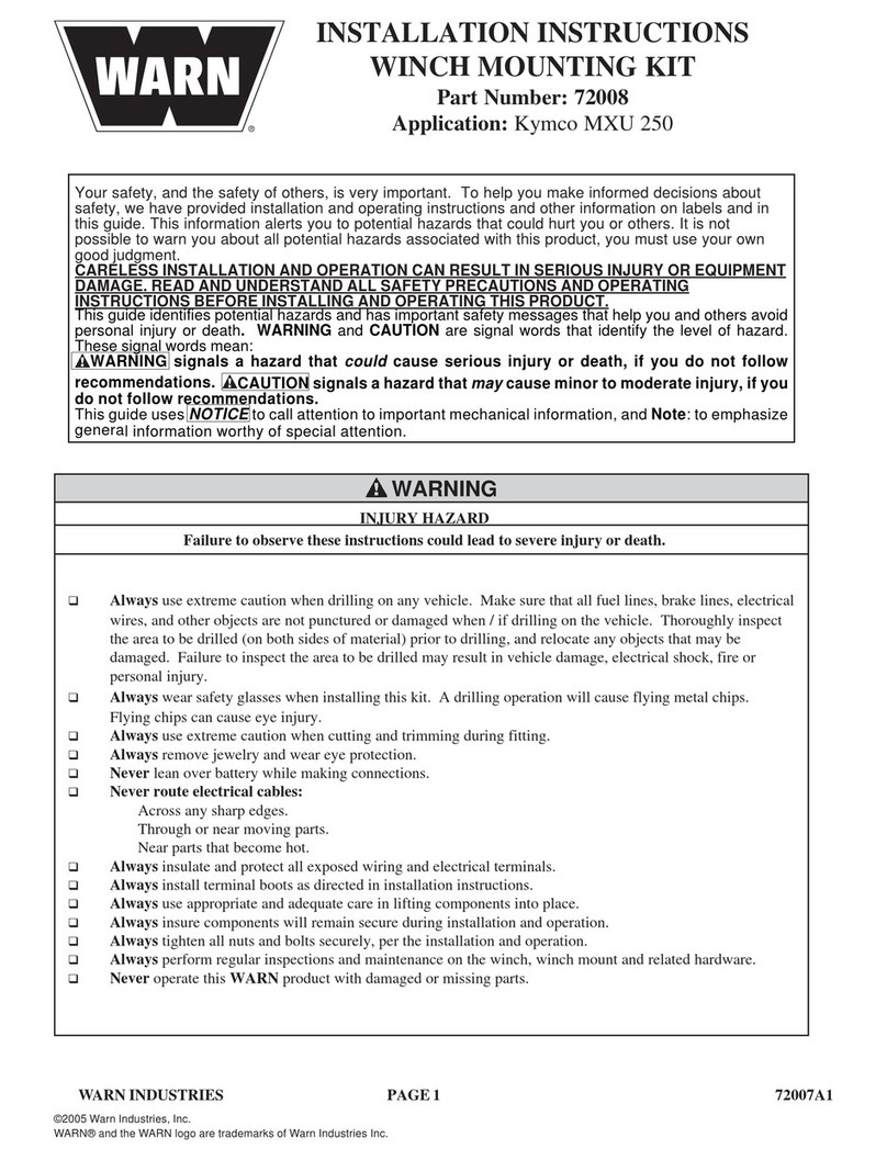 Warn 72008 User manual