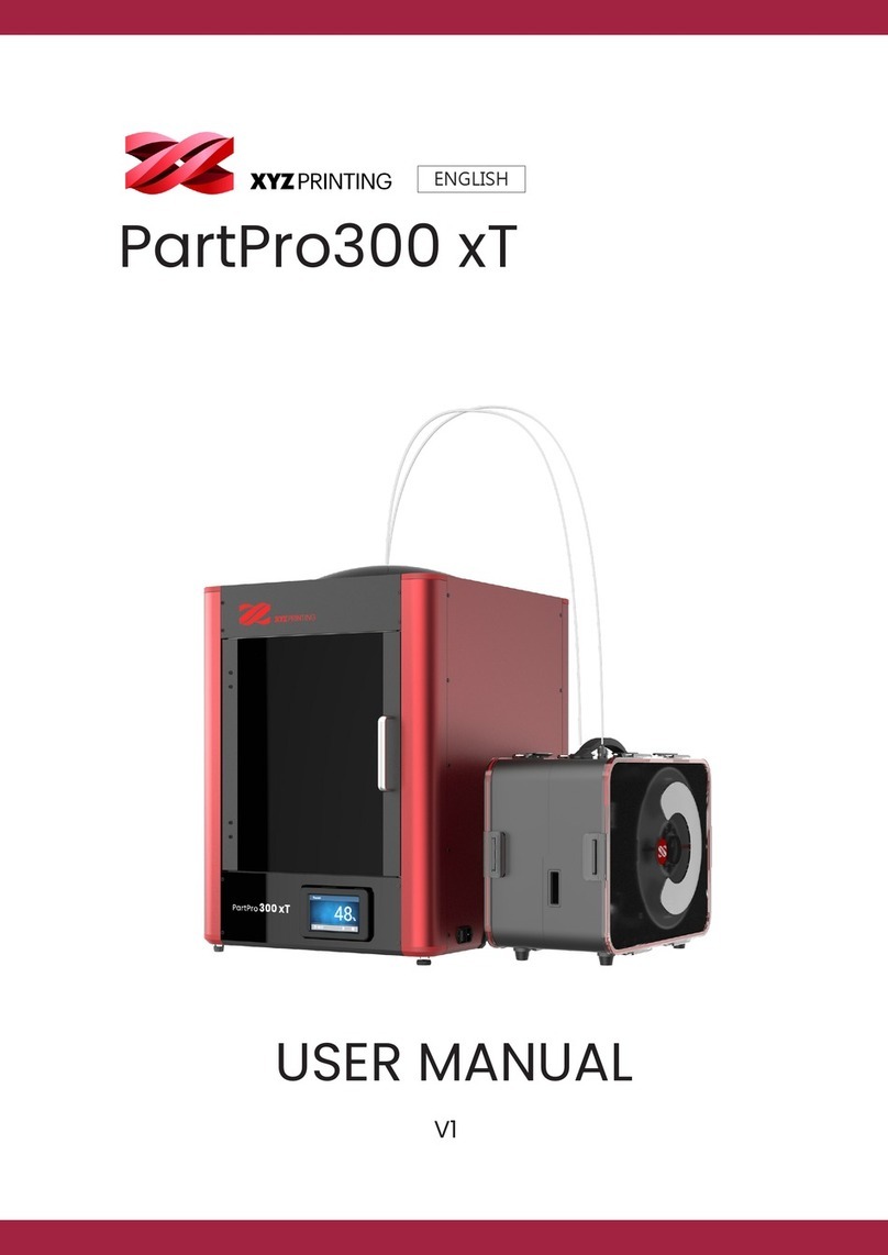 XYZ Printing PartPro300 xT user manual