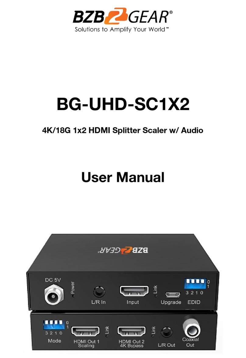 BZB Gear BG-UHD-SC1X2 user manual