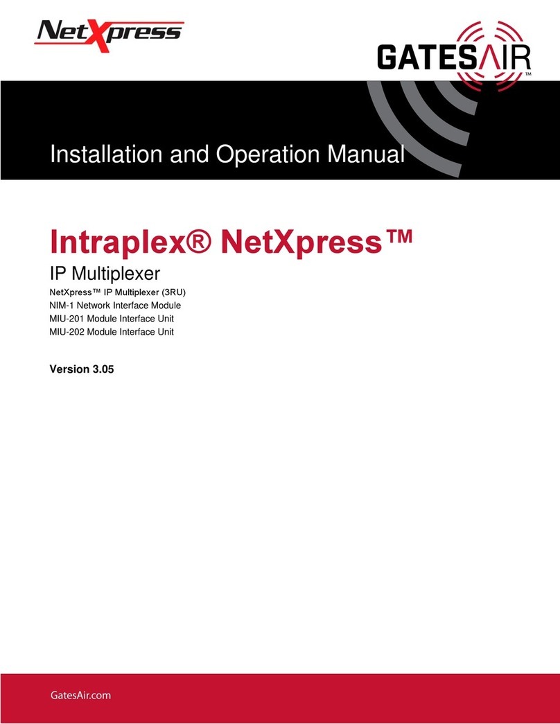 GatesAir Intraplex NetXpress Installation and operation manual
