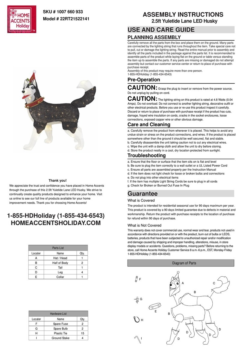 Home Accents Holiday 2.5ft Yuletide Lane LED Husky Assembly instructions Home Accents Holiday 2.5ft Yuletide Lane LED Husky Assembly instructions