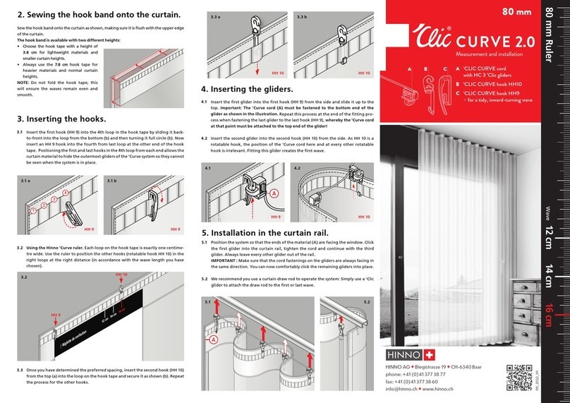 HINNO CLIC CURVE 2.0 installation instructions