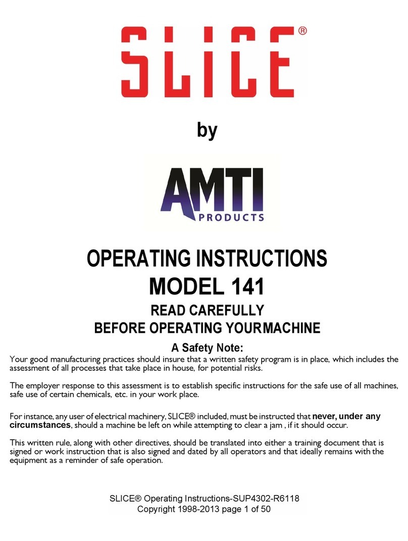 AMTI Products Slice 141 User manual