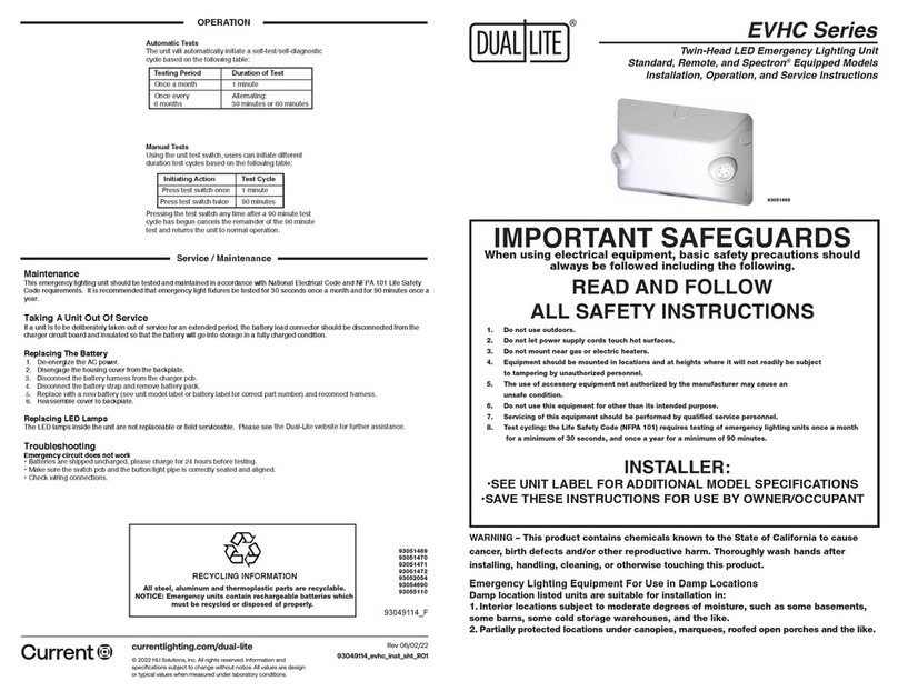 Current DUAL LITE EVHC Series User manual