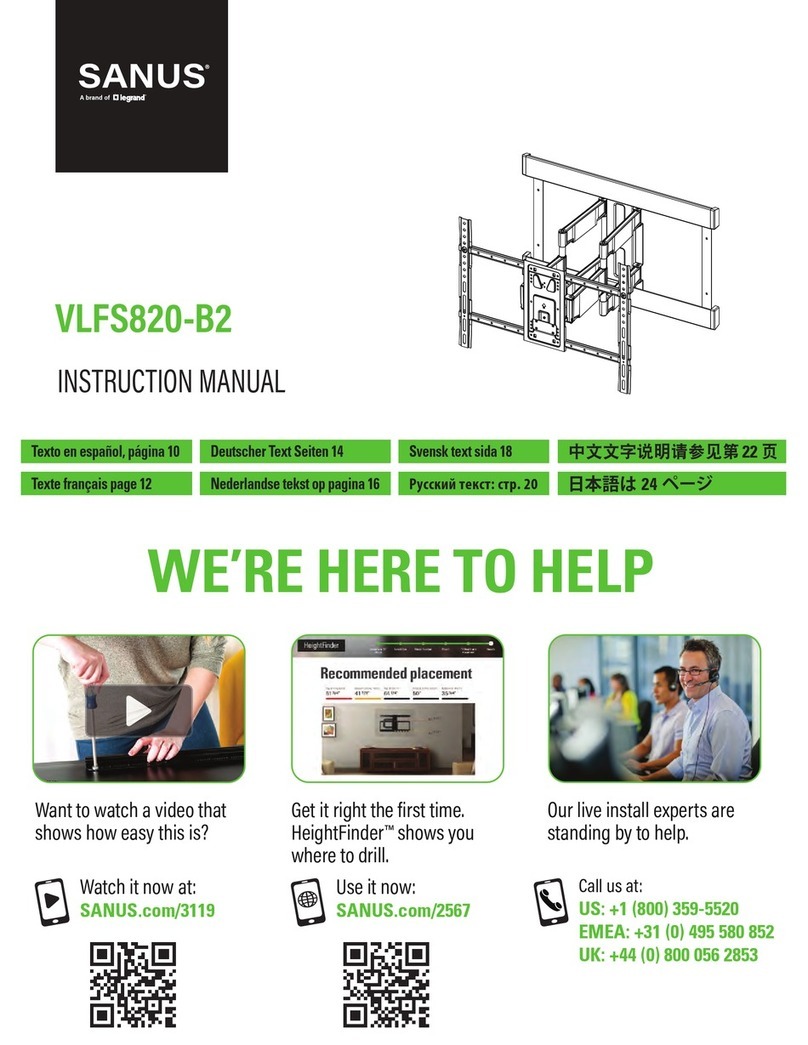 LEGRAND Sanus VLFS820-B2 User manual