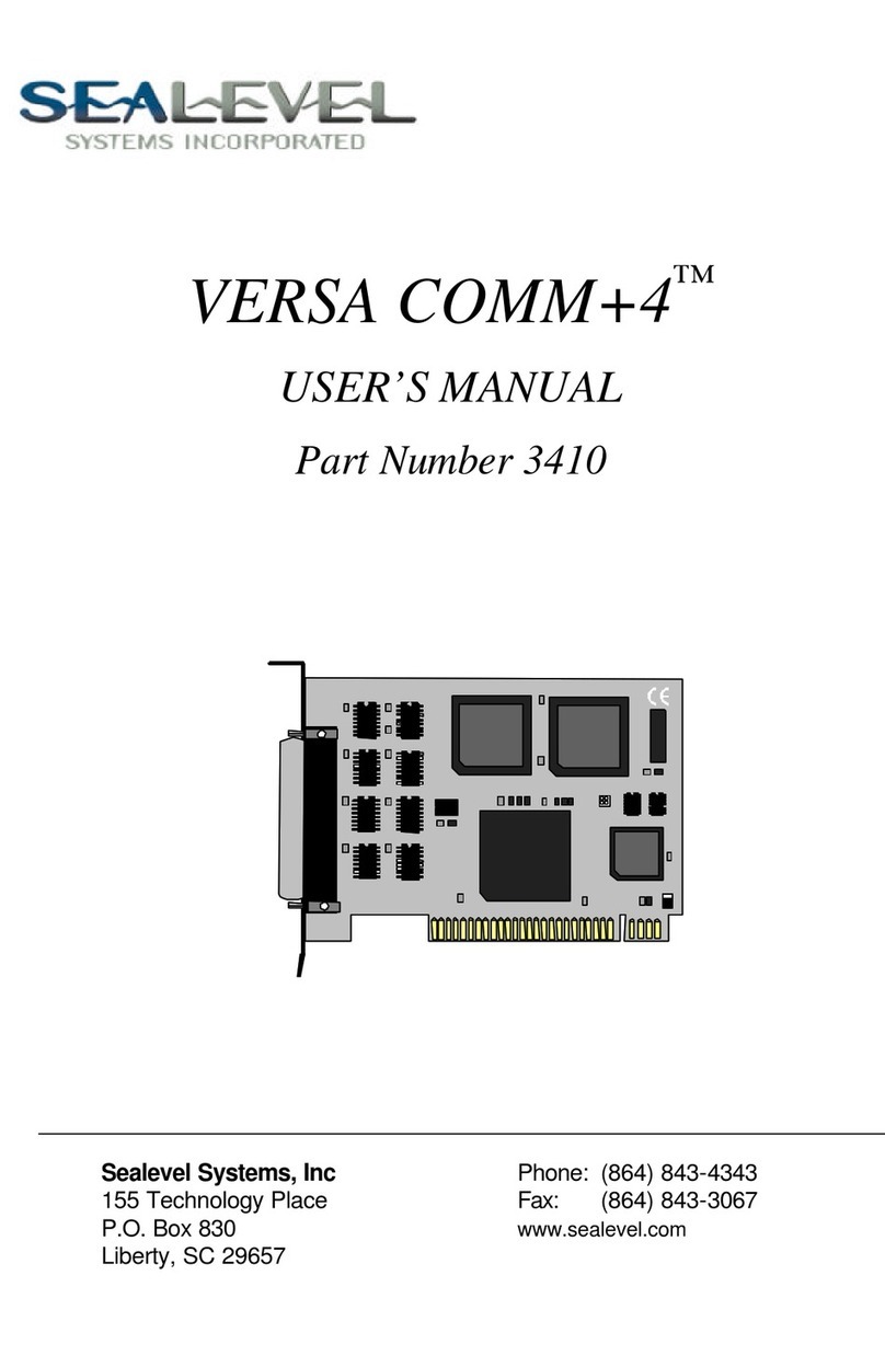 SeaLevel VERSA COMM +4 User manual