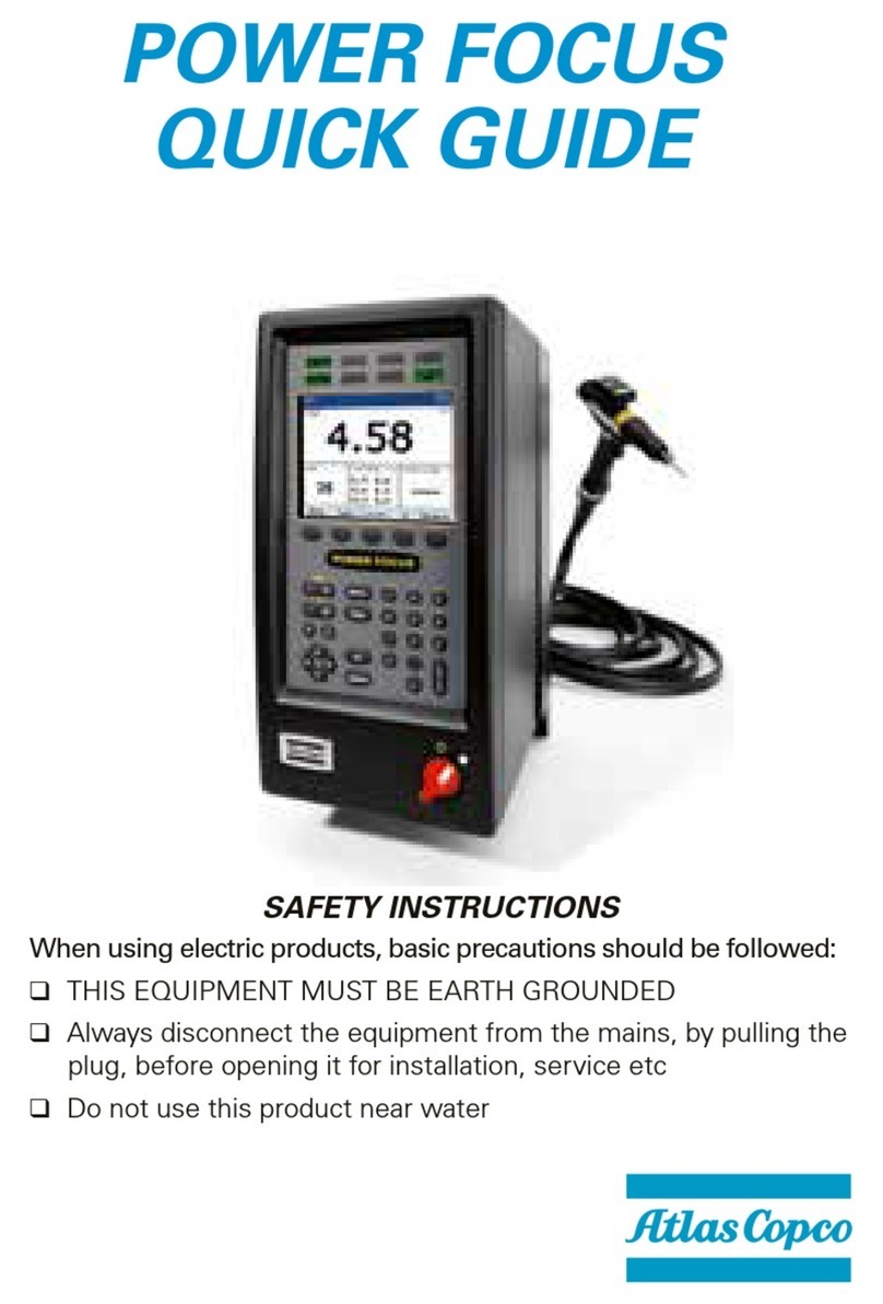 Atlas Copco Power Focus 4000 Compact User manual