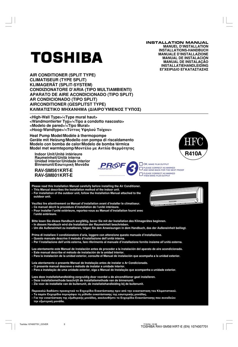 Toshiba RAV-SM561KRT-E installation manual