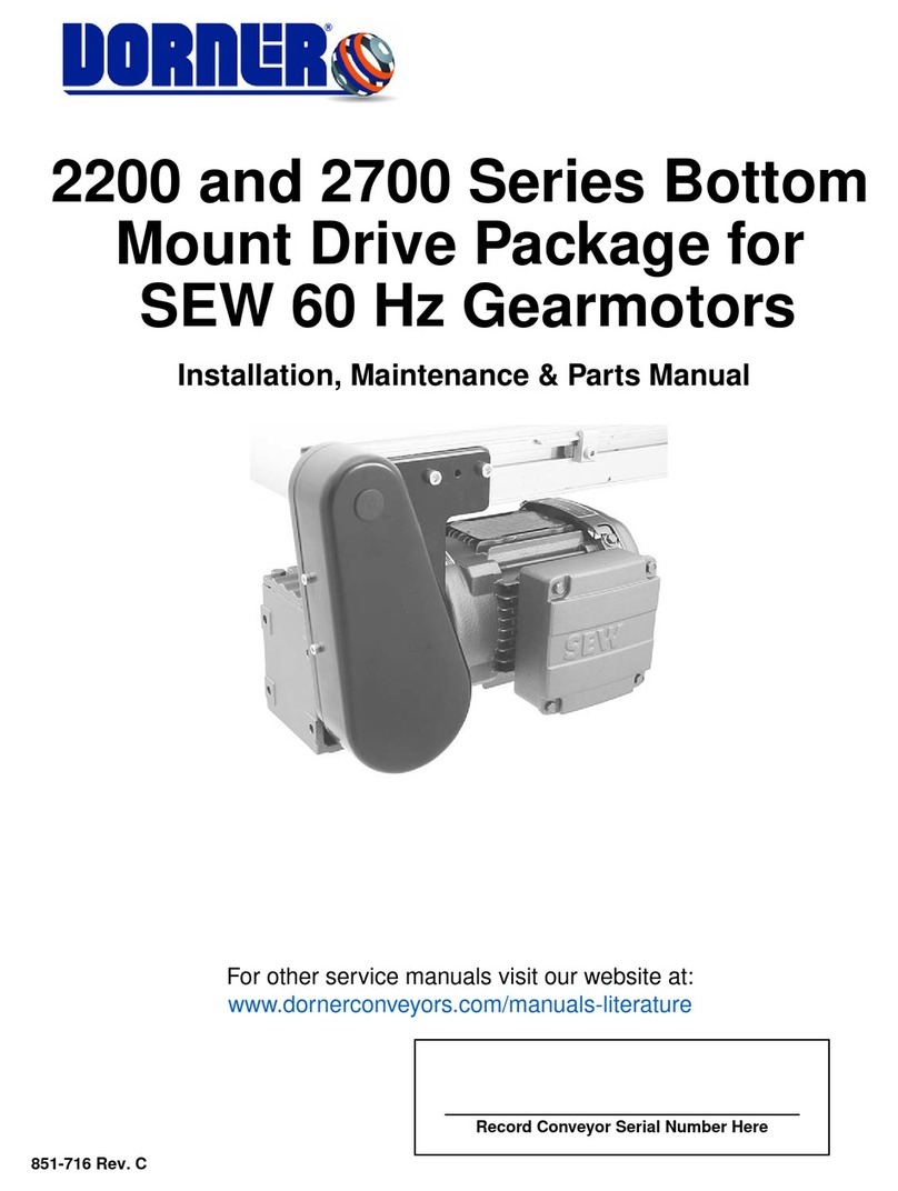 Dorner 2200 series Installation, maintenance & parts manual