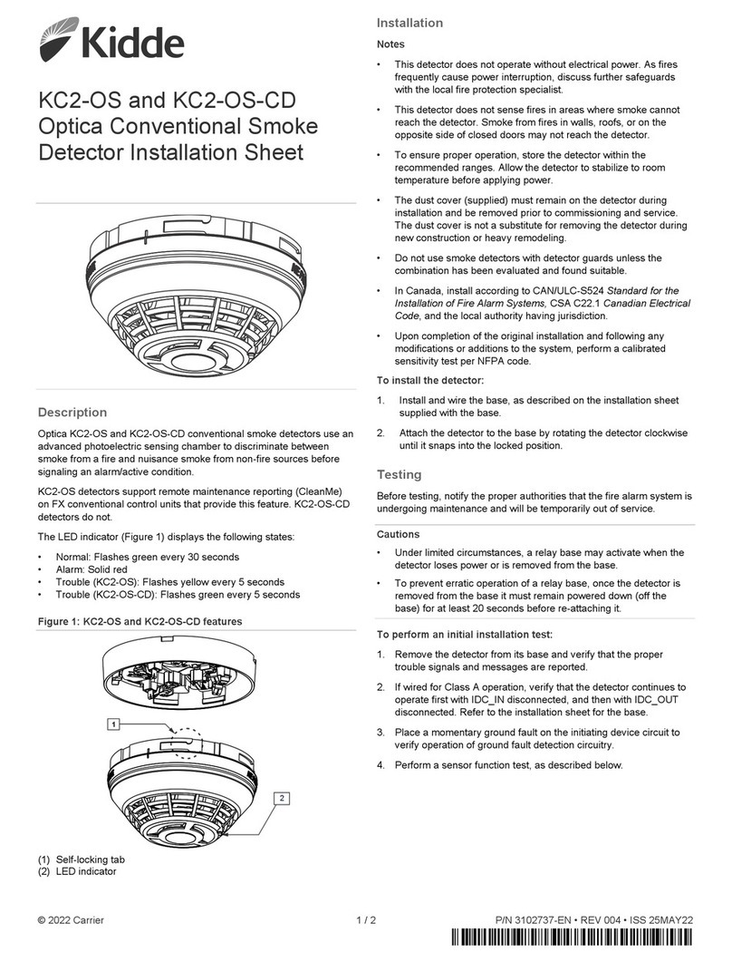 Kidde Optica KC2-OS Assembly instructions