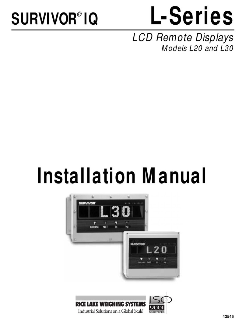 Rice Lake SURVIVOR IQ L Series User manual