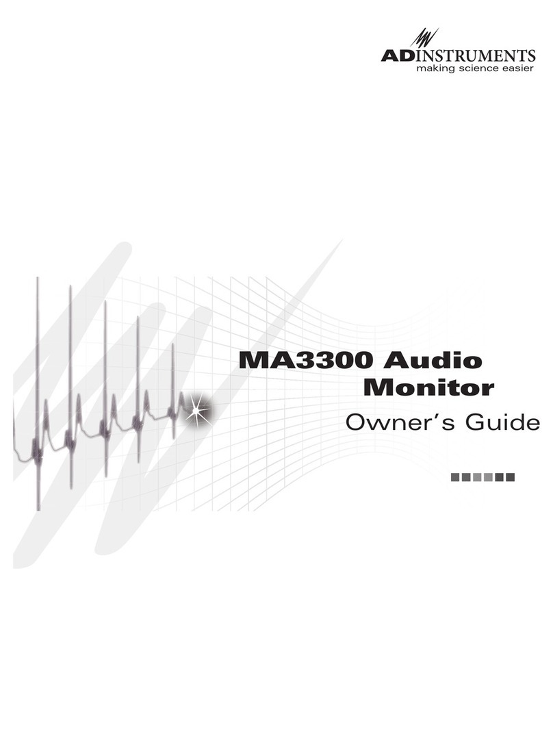 ADInstruments MA3300 User manual