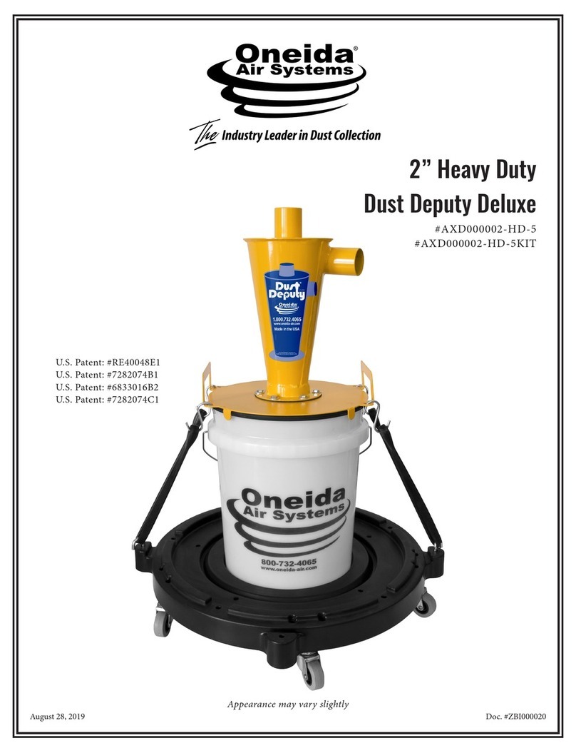 Oneida Air Systems AXD000002-HD-5 manual Oneida Air Systems AXD000002-HD-5 manual