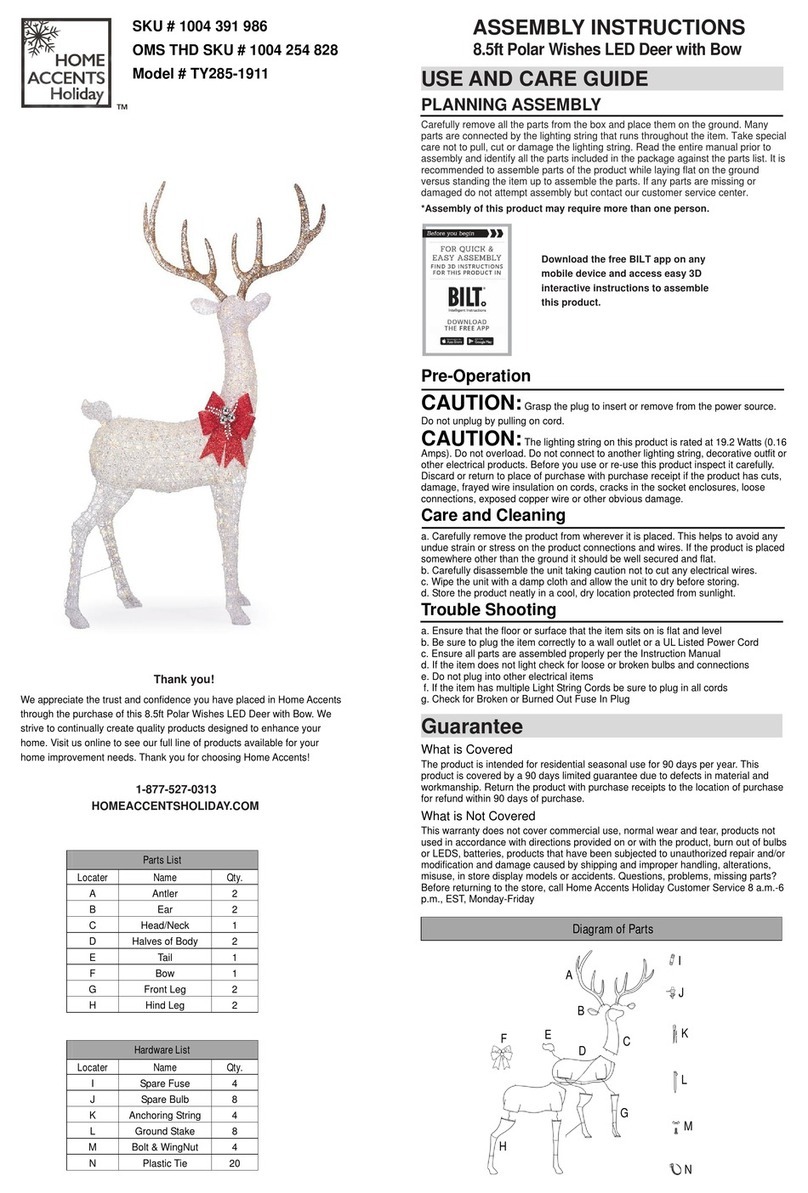 Home Accents Holiday TY285-1911 Assembly instructions Home Accents Holiday TY285-1911 Assembly instructions