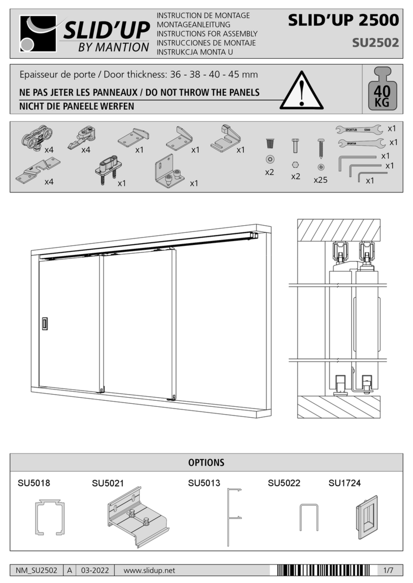 Mantion SLID'UP 2500 Instructions for assembly