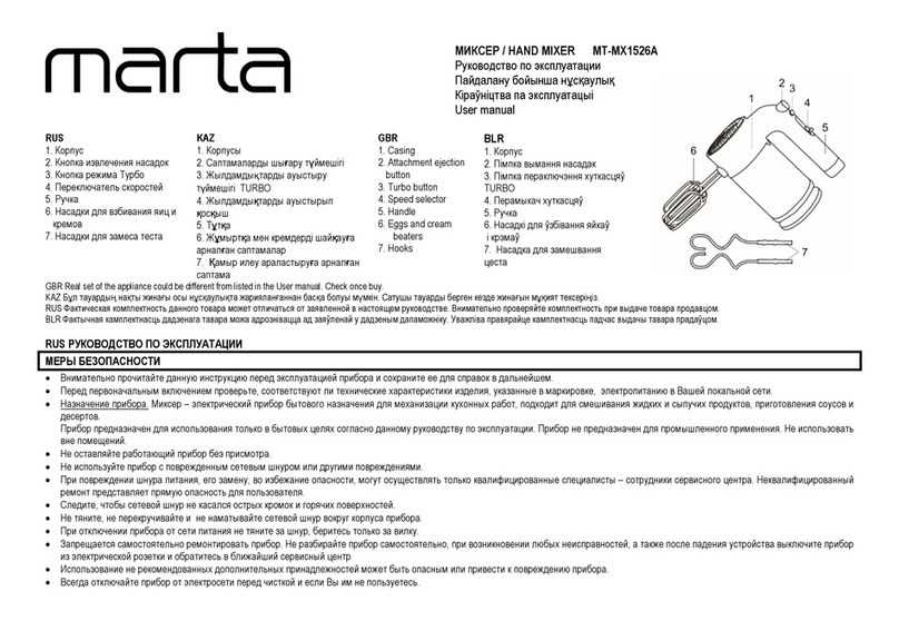 Marta MT-MX1526A user manual